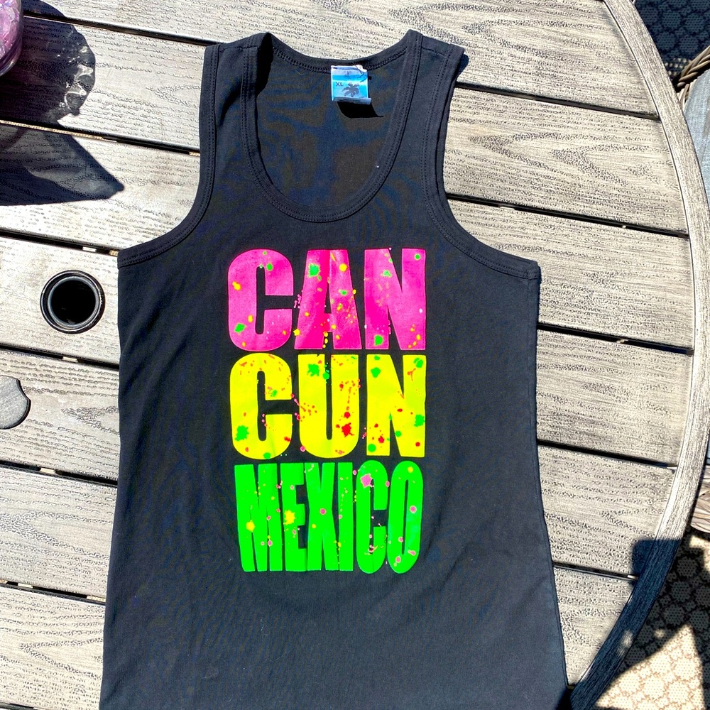 Cancun Black Tank Top